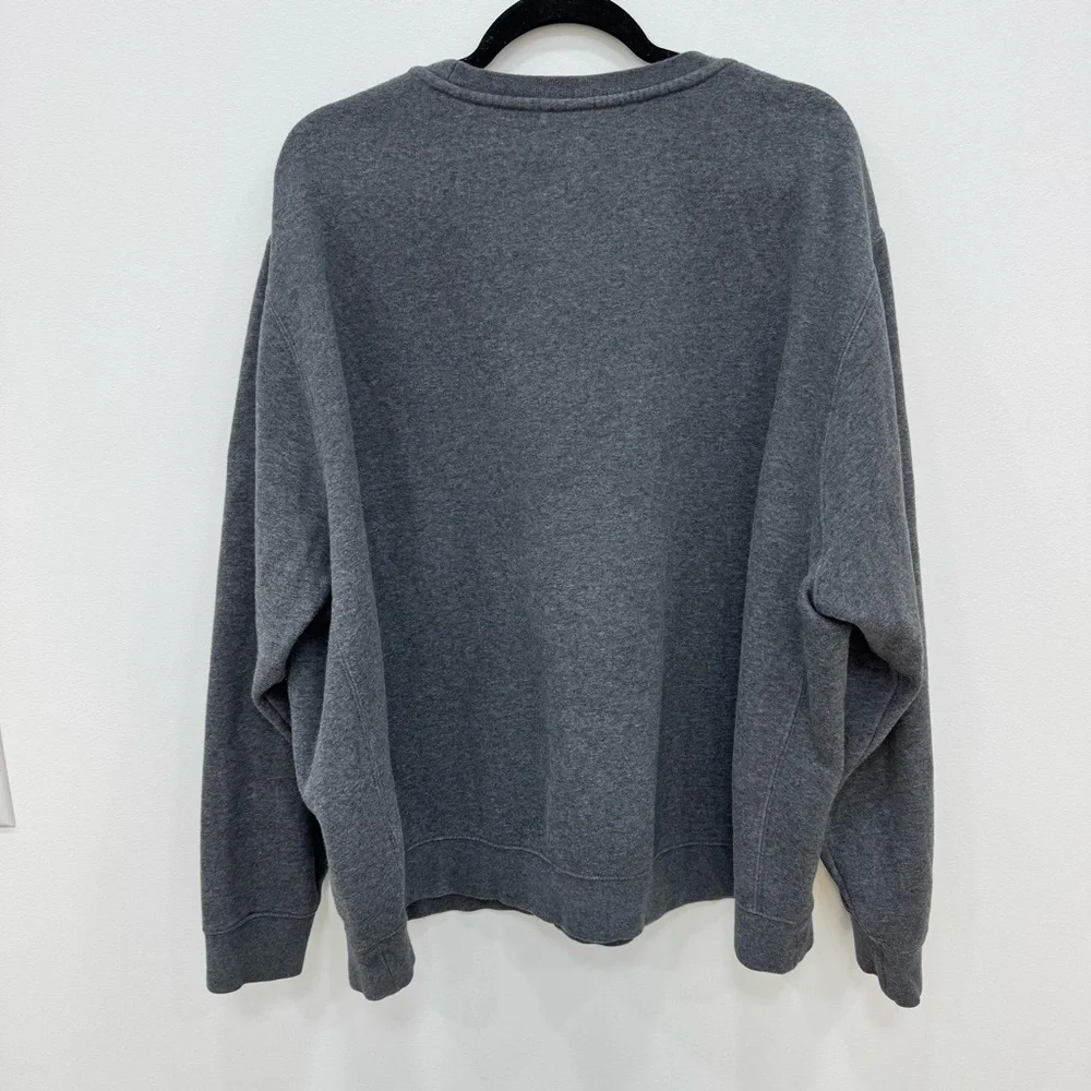 Nike Men's Heather Gray white Crewneck Sweater sweatshirt Sz XXL